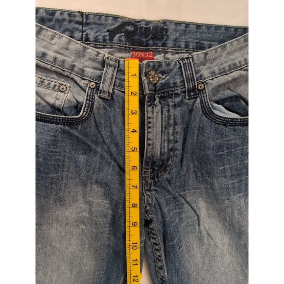 Vintage Y2K Request Blue Jeans Mens 30X32 Bootcut Straight Fit Stitched Pocket - Picture 12 of 16